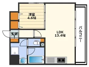 レオンコンフォート新梅田【4階】の間取り