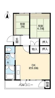 UR男山【5階】の間取り