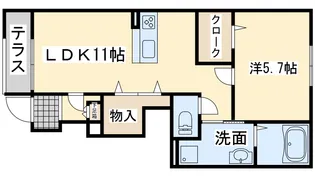 大阪府岸和田市摩湯町【アパート】の間取り