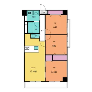 イーダッシュ中田【10階】の間取り