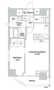 グラマシー横濱関内【8階】の間取り