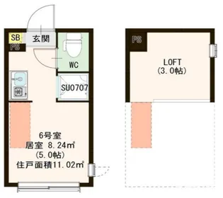 東京都杉並区松庵1【アパート】の間取り