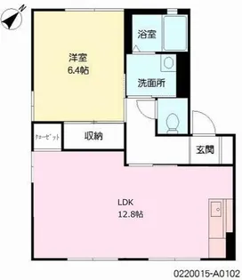ディアス古賀島 A棟【1階】の間取り