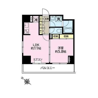 ベェルヴェル稲城【6階】の間取り