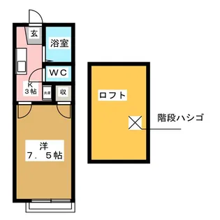 ナポレオンハウス【2階】の間取り