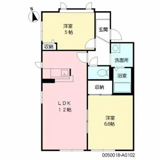 ディアス・ベイスン【1階】の間取り