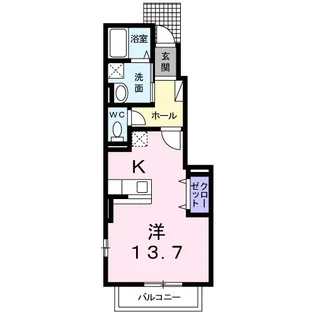 グリーンパークII【1階】の間取り