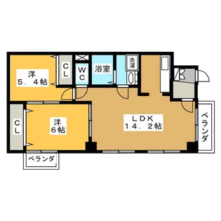 ヴィラージュ篭島【3階】の間取り