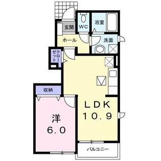 エクセレント【1階】の間取り