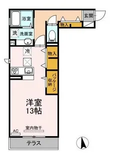 ハイアークE【1階】の間取り