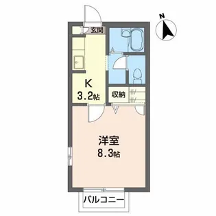 メゾンクレール【2階】の間取り