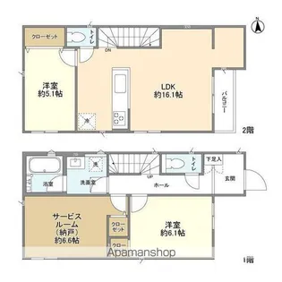 東京都小平市小川町1【一戸建】の間取り