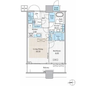 パークシティ大崎 ザ タワー【8階】の間取り