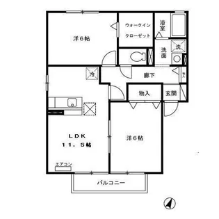 クレストコート【1階】の間取り