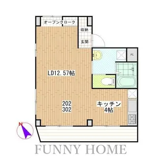 東京都渋谷区恵比寿南2【マンション】の間取り