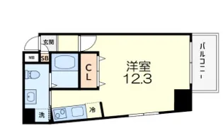 プライムス堺駅前フェニックス通り【10階】の間取り