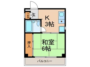 シティハイツコヤマ【2階】の間取り