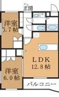 ピノ・ソレアード【1階】の間取り