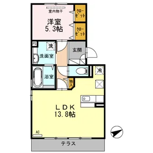 ニューハイツ須田ノ木 A棟【1階】の間取り