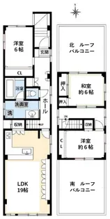 東京都目黒区上目黒4【一戸建】の間取り