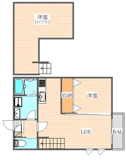 アンピオ筥松【1階】の間取り