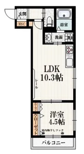シェーネザール調布【2階】の間取り