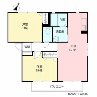 ソレイユ中里 A棟【2階】の間取り