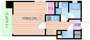 ラシーヌ阿倍野【9階】の間取り
