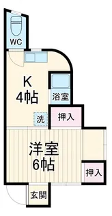 第1すみれ荘【1階】の間取り