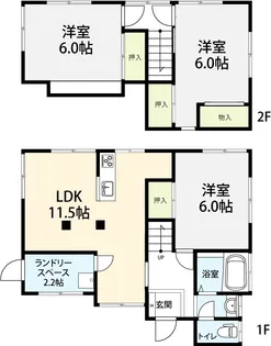 千葉県松戸市上本郷【一戸建】の間取り