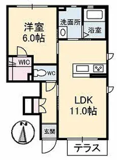 グランヒルズ青江【1階】の間取り