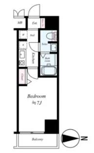 ラナップスクエア四天王寺【8階】の間取り