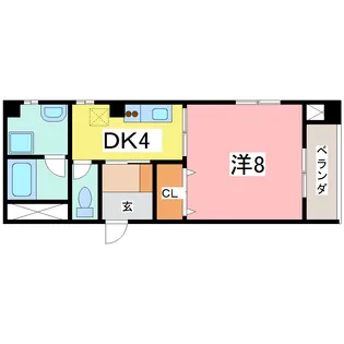 レイユール門前【2階】の間取り