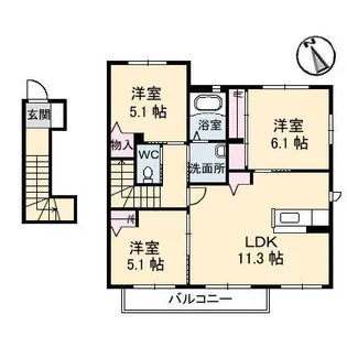 ブランドール金岡西町【2階】の間取り