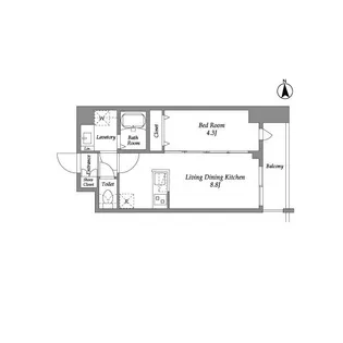 ザ・グラヴィティ新宿【2階】の間取り