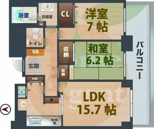 東京都新宿区西新宿6【マンション】の間取り