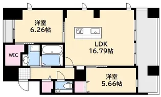 ザ・リバーフロントレジデンス西広島【9階】の間取り