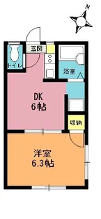 鴨川第1コーポB棟【1階】の間取り