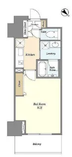 フロンティア新宿タワー【8階】の間取り