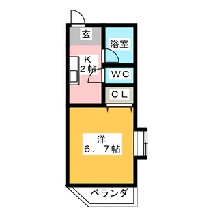 ドエルリュートII【1階】の間取り