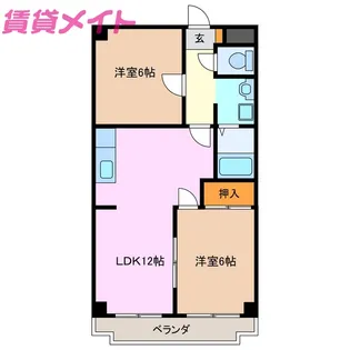 サンヒルズ藤【5階】の間取り
