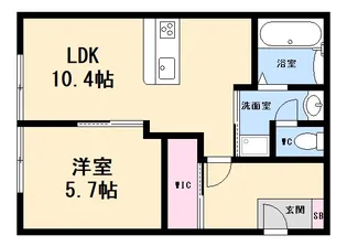 リバーサイド三滝【1階】の間取り