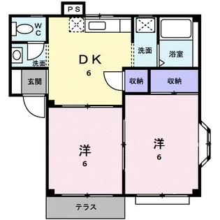 福岡県飯塚市潤野【アパート】の間取り
