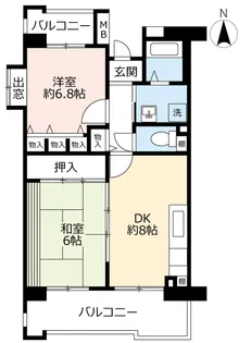 UR京都十条【4階】の間取り