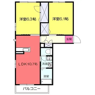 プリズムA【3階】の間取り