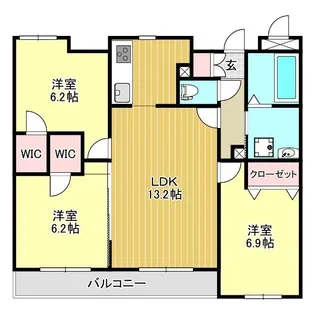 リベラエレンシア【4階】の間取り