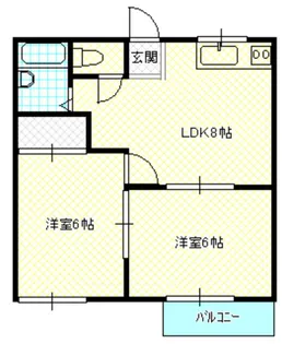 岡山県岡山市南区泉田【アパート】の間取り