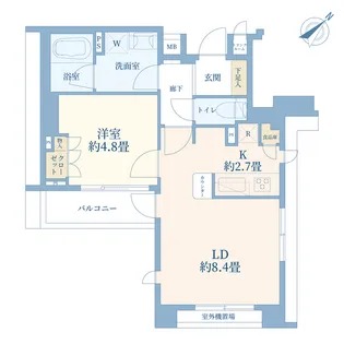 グランスイート月島リエール【8階】の間取り
