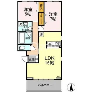 コート・ラベンダー北長瀬【3階】の間取り