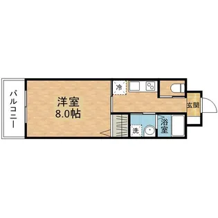 エヴァーグリーン思案橋【2階】の間取り